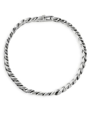 Men's Curb Chain Bracelet in Sterling Silver, 8mm