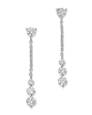Bloomingdale's Fine Collection Diamond Linear Drop Earrings in 14K White Gold, 0.45 ct. t. w. - Exclusive