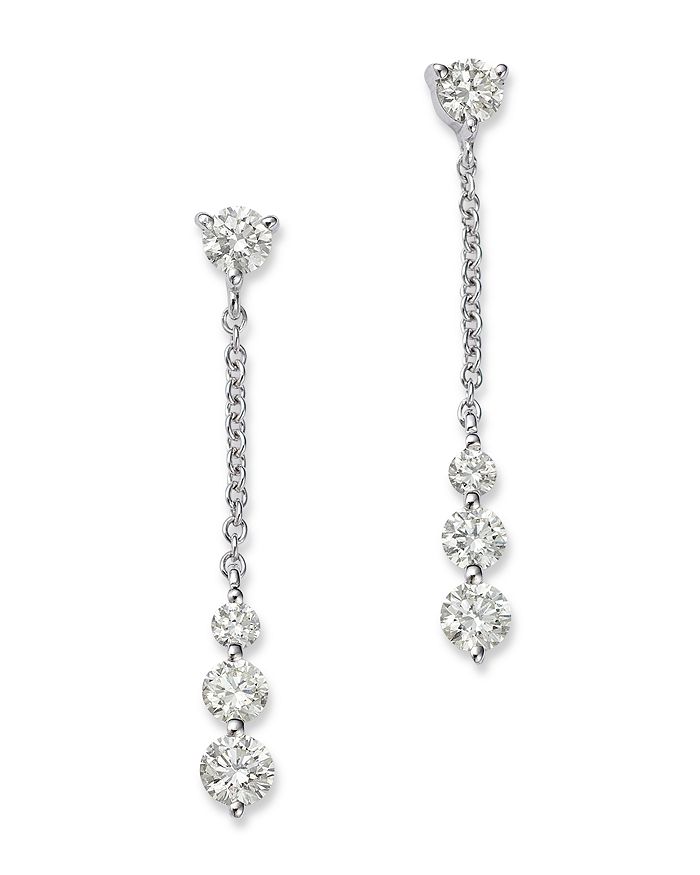 Bloomingdale's - Diamond Linear Drop Earrings in 14K White Gold, 0.45 ct. t.w. - 100% Exclusive