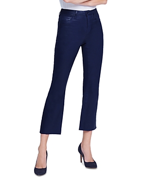 L'Agence Kendra High Rise Cropped Flared Jeans in Midnight