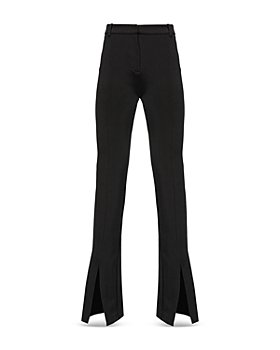 4th & Reckless Petite leather-look flare pant with side slit
