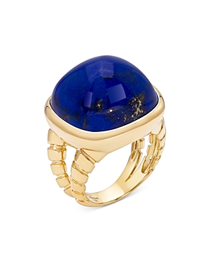 Marina B 18k Yellow Gold Tigella Lapis Lazuli Ring In Blue/gold