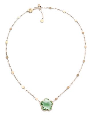 Pasquale Bruni - 18K Rose Gold Bon Ton Prasiolite & Diamond Dolce Vita Pendant Necklace, 17"