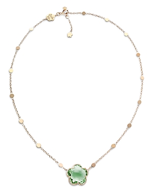 Shop Pasquale Bruni 18k Rose Gold Bon Ton Prasiolite & Diamond Dolce Vita Pendant Necklace, 17 In Green/rose Gold