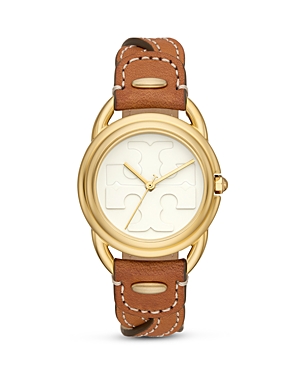 Tory Burch The Miller Watch, 32mm In White/brown