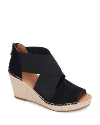 Gentle Souls by Kenneth Cole Gentle Souls Signature Colleen Espadrille Wedge Sandal in Black at Nordstrom, Size 6
