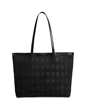 Ted Baker Chekita Suede Check Shopping Tote