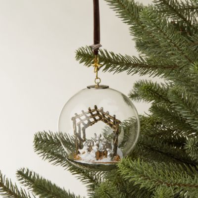 Manger Scene Snow Globe Ornament