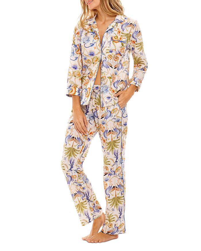 The Lazy Poet Emma Blue Jungle Lush Pajama Set | Bloomingdale's
