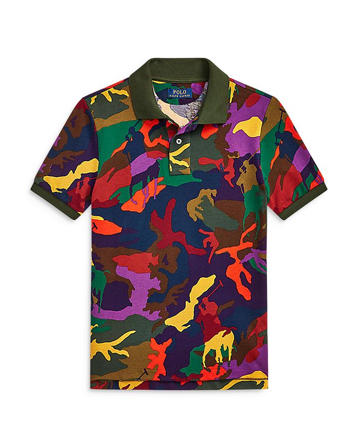 Cotton mesh deals graphic polo