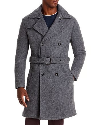 Michael Kors - Knit Regular Fit Double Breasted Trench Coat