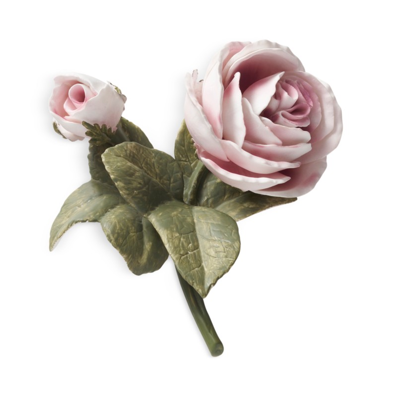 Aerin Dusty Pink Porcelain Rose and Bud