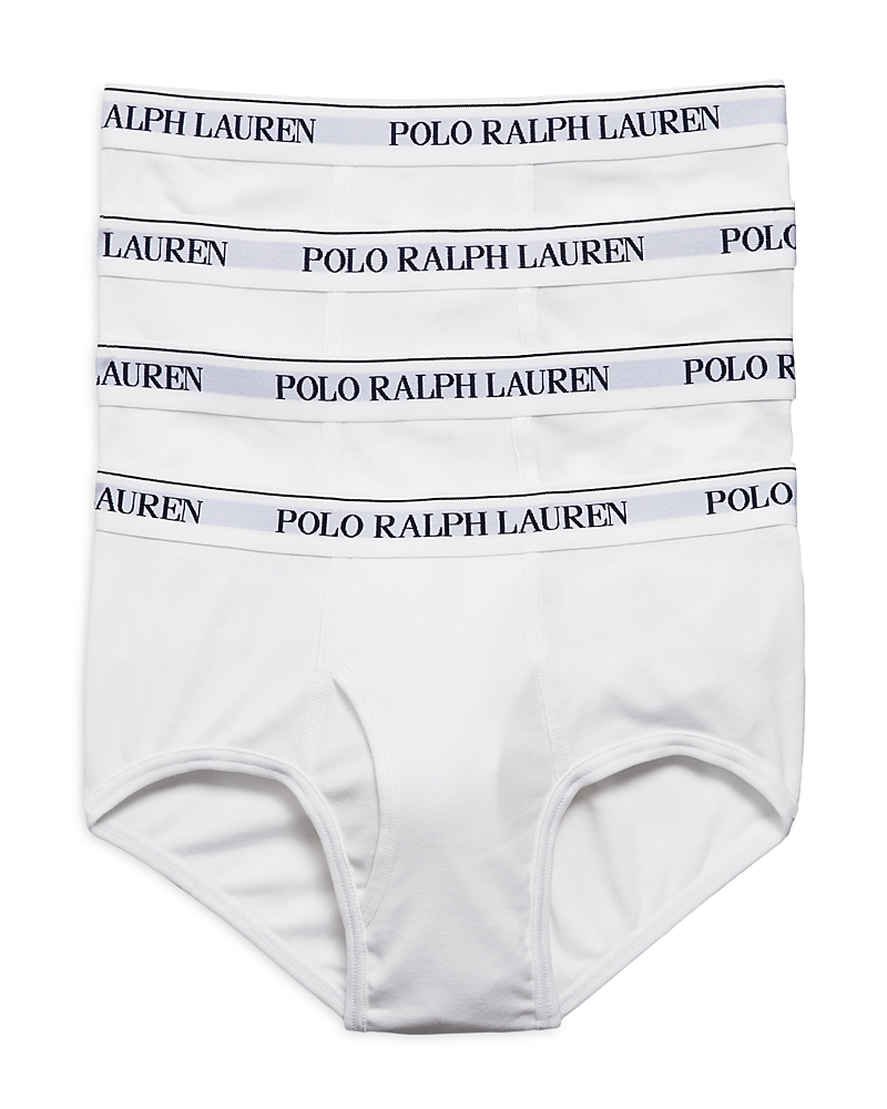 Polo Ralph Lauren Cotton Logo Waistband Briefs, Pack of 4