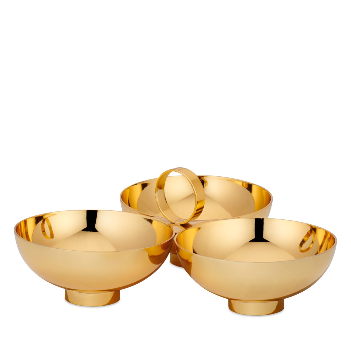 Aerin Sinta 3-Bowl Server in Gold