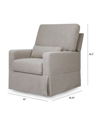 Crawford Pillowback Comfort Swivel Glider in Water Repellent & Stain Resistant Performance Fabric 