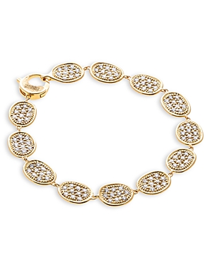 Shop Marco Bicego 18k Yellow Gold Lunaria Diamond Pave Link Bracelet