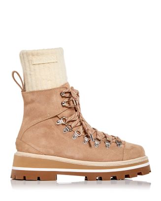 Jimmy Choo Diamond x Hike Suede Hiking Boots Beige Luxury Designer Shoes (0558) Jimmy Choo Diamond x Hike Suede Hiking Boots Beige 13.5  main image 4