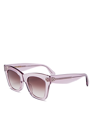 Celine Bold 3 Dots 50mm Small Gradient Butterfly Sunglasses In Purple/brown Gradient