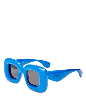 Loewe Injected 41mm Square Sunglasses In Blue/gray Solid
