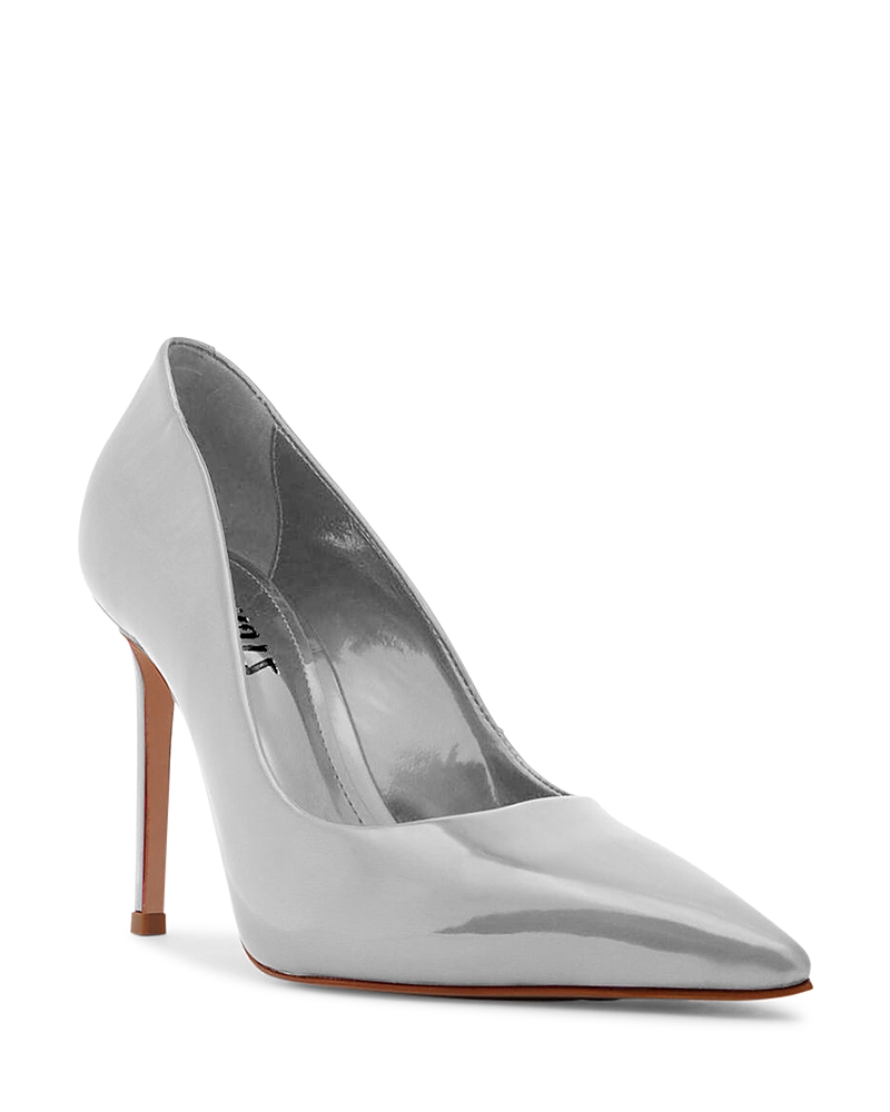 Schutz Women's Lou Pointed Toe High Heel Pumps In Prata