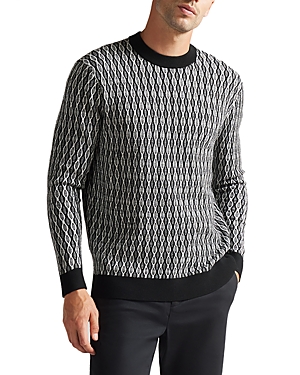 Ted Baker Schie Ogee Jacquard Crewneck Sweater