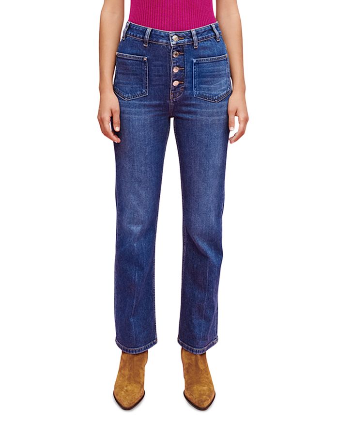 Passiony High Rise Straight Jeans in Blue Bloomingdales Women Clothing Jeans High Waisted Jeans 