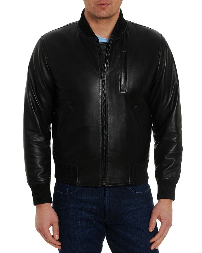 Robert Graham RG Voyager Leather Bomber Jacket | Bloomingdale's