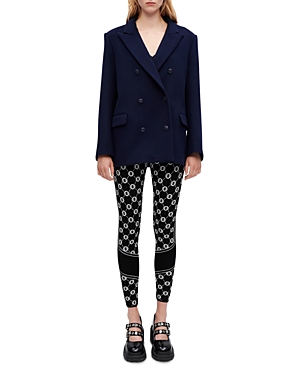 Maje Galariti Doppelreihiger Mantel Aus Filz Aus Einer Wollmischung In Navy