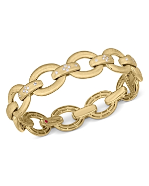 Roberto Coin 18k Yellow Gold Duchessa Diamond Link Bangle Bracelet In Gold
