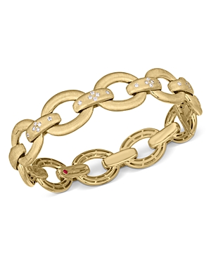 Roberto Coin 18k Yellow Gold Duchessa Diamond Link Bangle Bracelet