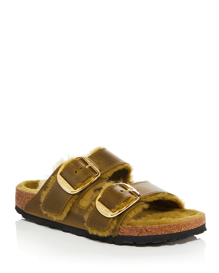 lined birkenstock sandals