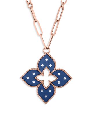 Roberto Coin 18K Rose Gold Blue Titanium Venetian Princess