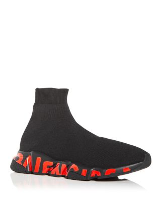 BALENCIAGA Men\'s Speed Graffiti Sneakers Balenciaga Speed 2.0 Lace-Up Graffiti Recycled Knit Sneakers  main image 3