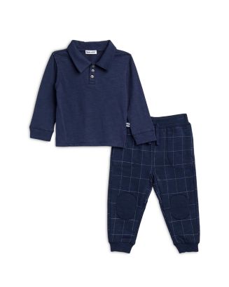 Splendid Boys' Mood Blue Polo Shirt & Plaid Jogger Pants - Baby ...