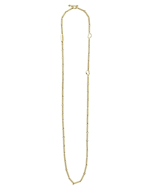 Shop Lagos 18k Yellow Gold Signature Caviar Bead Open Heart Link Chain Necklace, 16-18