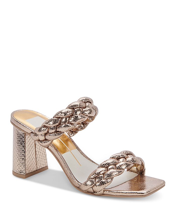 Dolce Vita Paily Braided Sandal In Dark Gold