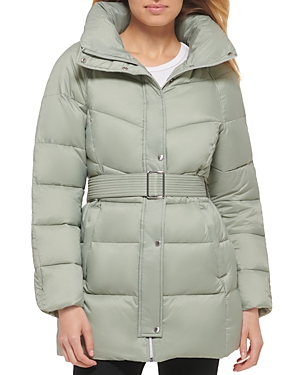COLE HAAN BELTED PUFFER JACKET
