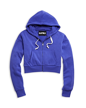 Shop Katiejnyc Girls' Dylan Q Zip Hoodie - Big Kid In Peri Winkle