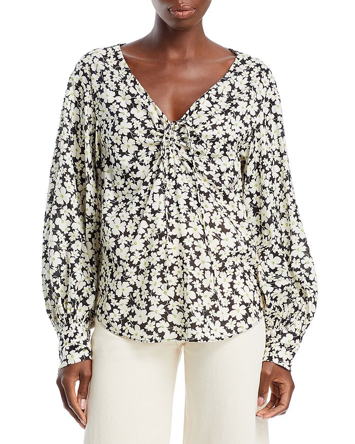 Rebecca Taylor Paige Floral Print Top Bloomingdale's
