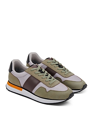 Shop Greats Unisex Mccarren Color Blocked Lace Up Sneakers In Olive/multi