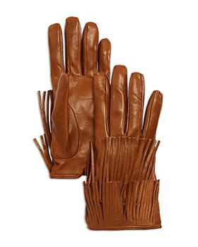 Bloomingdale's - Fancy Fringed Leather Gloves