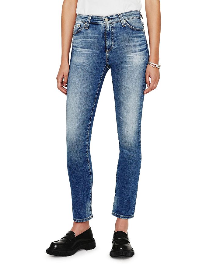Bloomingdales Women Clothing Jeans High Waisted Jeans Mari High Rise Slim Straight Jeans in 3 Years Highrise 