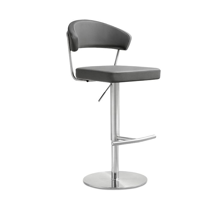 TOV Furniture Cosmo Gray Stainless Steel Barstool Bloomingdale's