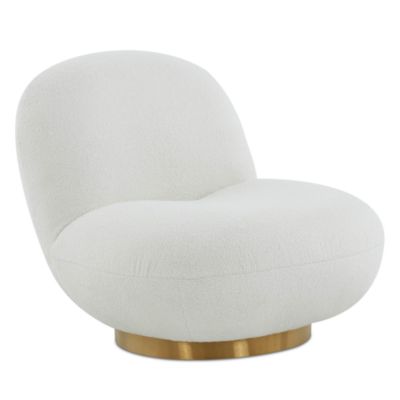 TOV Furniture - Emily White Boucle Swivel Chair