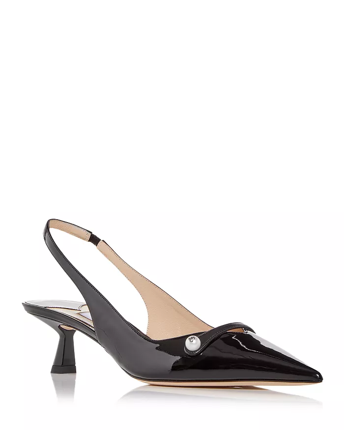 Jimmy Choo Amita Patent Leather Pumps In Black