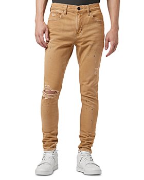 Hudson - Zack Distressed Skinny Jeans in Stained Rust