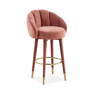 Tov Furniture Myla Swivel Counter Stool In Salmon
