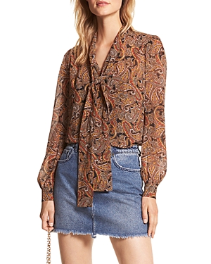 Michael Michael Kors Paisley Bow Tie Blouse