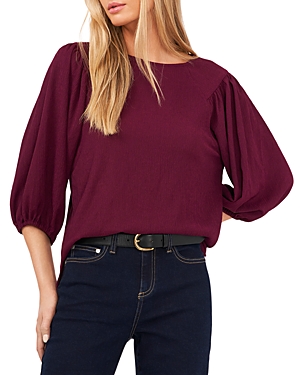 Shop Vince Camuto Puff Sleeve Top In Arresting Burgundy