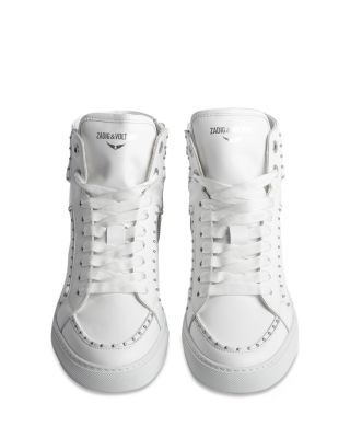 Women's ZV1747 High Flash Studded Trim High Top Sneakers